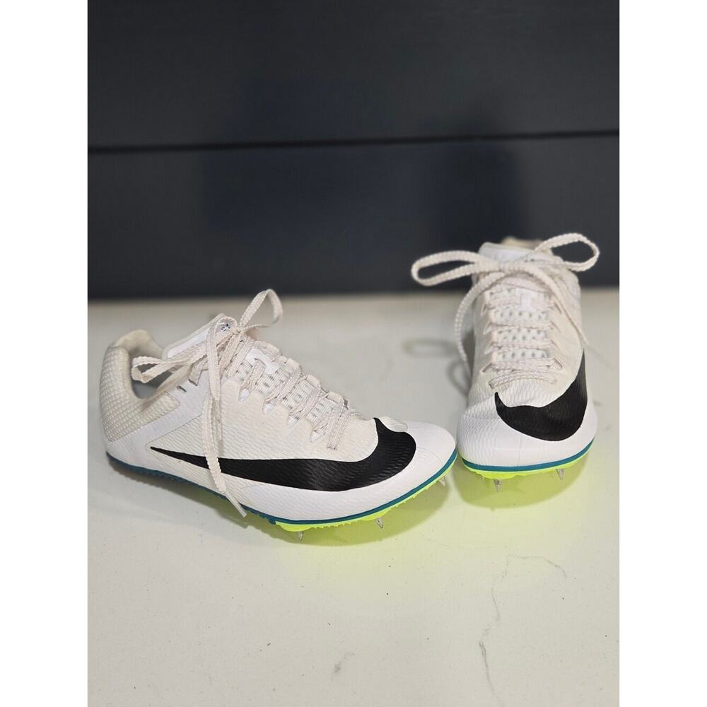 Nike Zoom Rival Sprint Track Spikes White Black Viper Green Unisex Youth 3